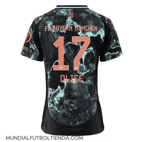 Camiseta Bayern Munich Michael Olise #17 Segunda Equipación Replica 2024-25 para mujer mangas cortas